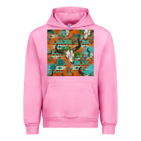 Fuchsia Pink western bull skull seamless pattern Urban Hoodie - HRA Design Shop