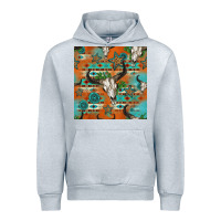 Heather Grey western bull skull seamless pattern Urban Hoodie - HRA Design Shop