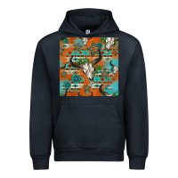 Navy western bull skull seamless pattern Urban Hoodie - HRA Design Shop