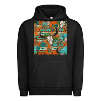 Pigment Black western bull skull seamless pattern Urban Hoodie - HRA Design Shop