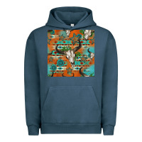 Pigment Midnight Navy western bull skull seamless pattern Urban Hoodie - HRA Design Shop