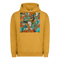 Pigment Peanut Butter western bull skull seamless pattern Urban Hoodie - HRA Design Shop