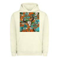 Pigment Pistachio western bull skull seamless pattern Urban Hoodie - HRA Design Shop