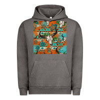 Pigment Tornado western bull skull seamless pattern Urban Hoodie - HRA Design Shop