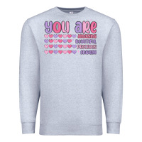 Heather Grey you are valentine Premium Sweatshirt - MaliasSmallBusiness