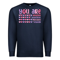 Navy you are valentine Premium Sweatshirt - MaliasSmallBusiness