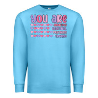Ocean Blue you are valentine Premium Sweatshirt - MaliasSmallBusiness