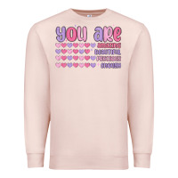 Pale Pink you are valentine Premium Sweatshirt - MaliasSmallBusiness