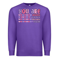 Purple you are valentine Premium Sweatshirt - MaliasSmallBusiness