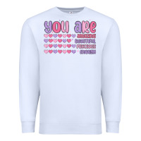 White you are valentine Premium Sweatshirt - MaliasSmallBusiness