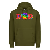 Army Green lgbtq dad and paw Premium Hoodie - HRA Design Shop