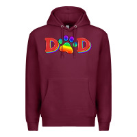 Burgundy lgbtq dad and paw Premium Hoodie - HRA Design Shop