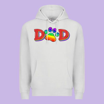 Lgbtq Dad And Paw Premium Hoodie Designed By Hra Design Shop