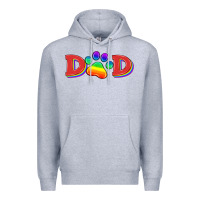 Heather Grey lgbtq dad and paw Premium Hoodie - HRA Design Shop