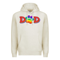 Oatmeal Heather lgbtq dad and paw Premium Hoodie - HRA Design Shop
