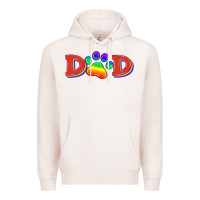 Pale Pink lgbtq dad and paw Premium Hoodie - HRA Design Shop