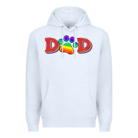 White lgbtq dad and paw Premium Hoodie - HRA Design Shop
