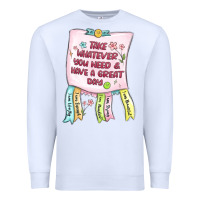 White take whatever you need  have a great day Premium Sweatshirt - MaliasSmallBusiness