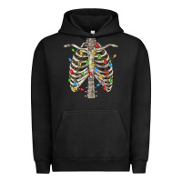 Pigment Black Christmas Rib Cage Urban Hoodie - FaDigitalArtStudio