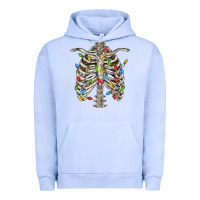 Pigment Grape Ice Christmas Rib Cage Urban Hoodie - FaDigitalArtStudio