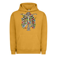 Pigment Peanut Butter Christmas Rib Cage Urban Hoodie - FaDigitalArtStudio