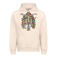 Sandshell Christmas Rib Cage Urban Hoodie - FaDigitalArtStudio