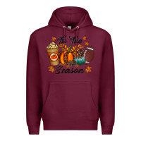 Burgundy tis the season Premium Hoodie - RacoonDesign