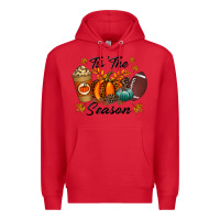 Red tis the season Premium Hoodie - RacoonDesign