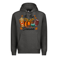 Charcoal Heather tis the season Premium Hoodie - RacoonDesign