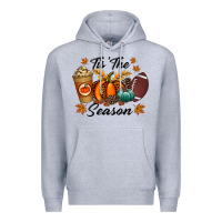 Heather Grey tis the season Premium Hoodie - RacoonDesign