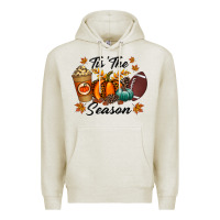 Oatmeal Heather tis the season Premium Hoodie - RacoonDesign