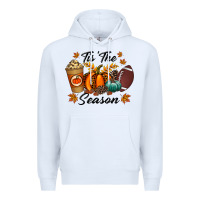 White tis the season Premium Hoodie - RacoonDesign