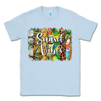 Dusty Blue sunset vibes brush stroke Classic Tee - BarkalooDesign