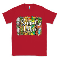 Red sunset vibes brush stroke Classic Tee - BarkalooDesign