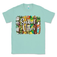 Seafoam sunset vibes brush stroke Classic Tee - BarkalooDesign