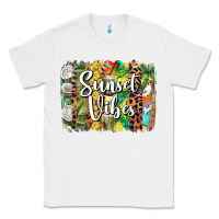 White sunset vibes brush stroke Classic Tee - BarkalooDesign