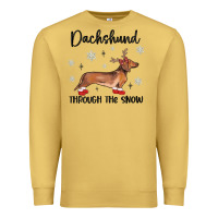 Antique Gold dachshund through the snow Premium Sweatshirt - MaliasSmallBusiness