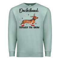 Seafoam dachshund through the snow Premium Sweatshirt - MaliasSmallBusiness