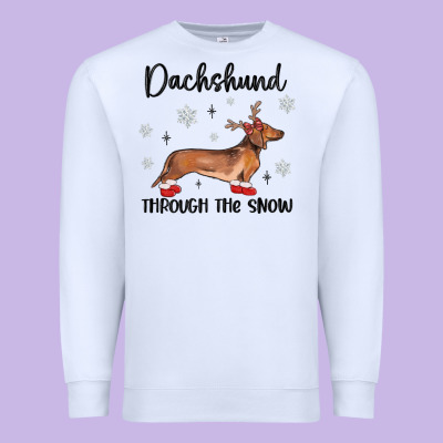 Premium Sweatshirt dachshund through the snow