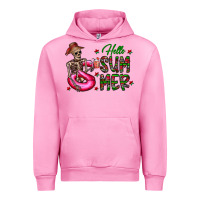 Fuchsia Pink hello summer Urban Hoodie - CowhideDigitalArt