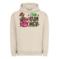 Pigment French Oak hello summer Urban Hoodie - CowhideDigitalArt