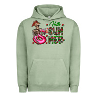 Pigment Oil Green hello summer Urban Hoodie - CowhideDigitalArt