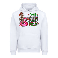 White hello summer Urban Hoodie - CowhideDigitalArt