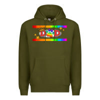 Army Green lgbtq dad  libbey glass Premium Hoodie - HRA Design Shop