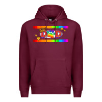 Burgundy lgbtq dad  libbey glass Premium Hoodie - HRA Design Shop