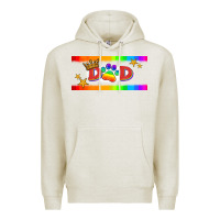 Oatmeal Heather lgbtq dad  libbey glass Premium Hoodie - HRA Design Shop