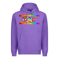 Purple lgbtq dad  libbey glass Premium Hoodie - HRA Design Shop