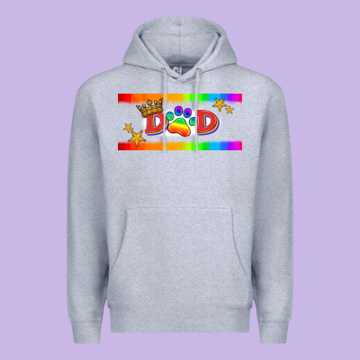Lgbtq Dad  Libbey Glass Premium Hoodie Designed By Hra Design Shop