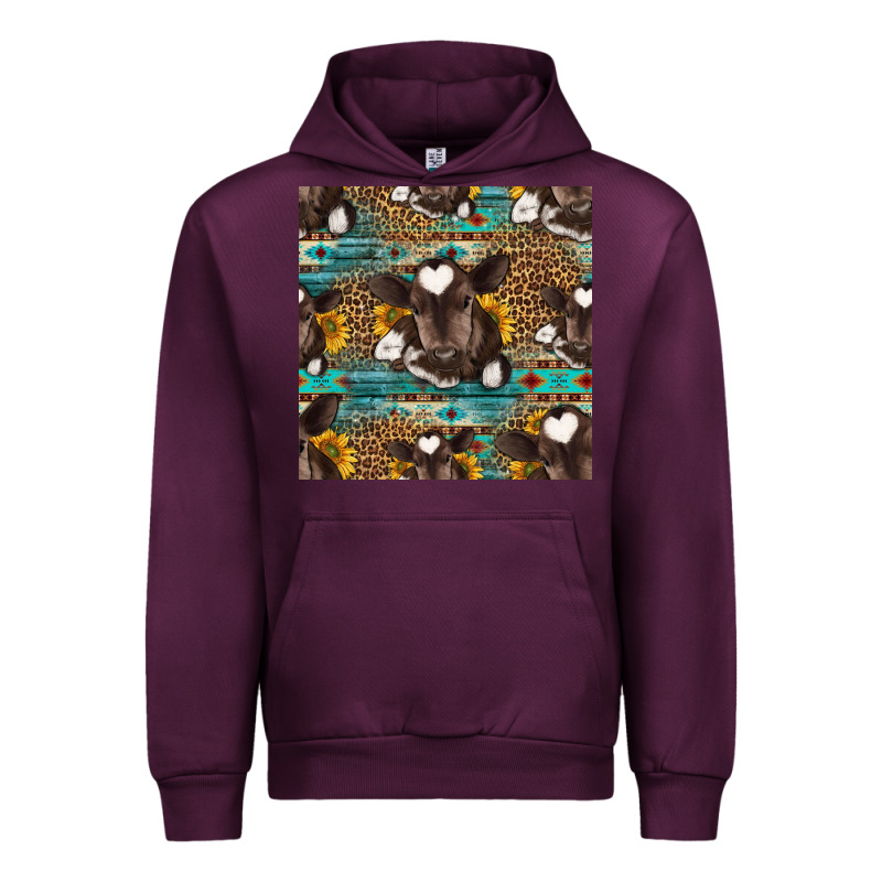 Western Baby Calf Seamless Pattern Urban Hoodie by HRA Design Shop | Teevron