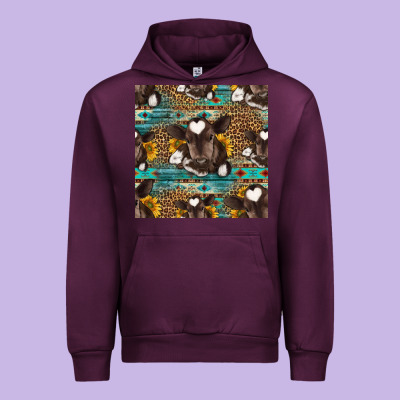 Western Baby Calf Seamless Pattern Urban Hoodie Designed By Hra Design Shop